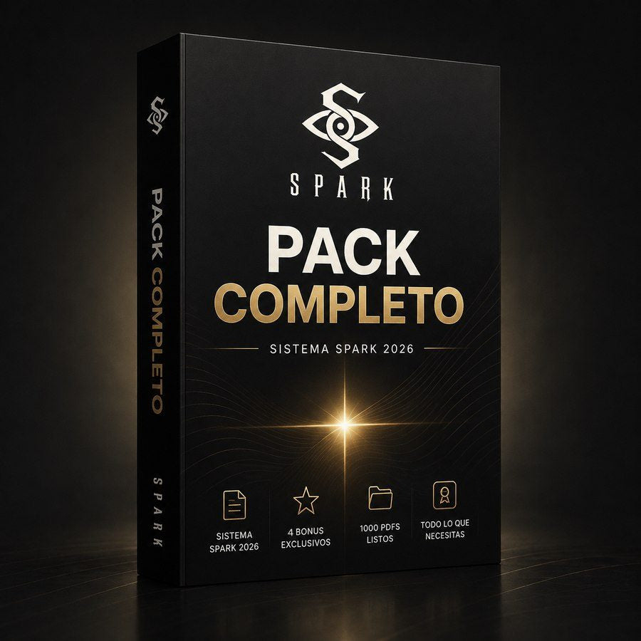 PACK COMPLETO SISTEMA SPARK + 4 BONUS + BIBLIOTECA 1000 ebooks PLR